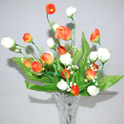 "Artificial Flowers with Vase - 114-code 001 - Click here to View more details about this Product